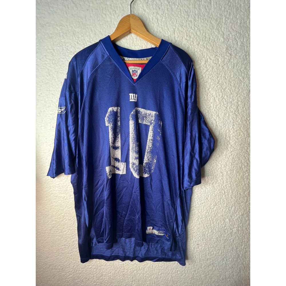 Reebok Eli Manning New York Giants NFL Jersey Blue Mens XXL 10 Football Vintage